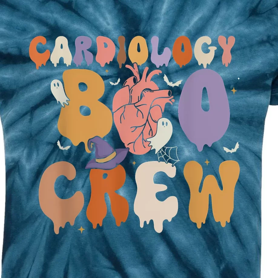 Cardiac Icu Nurse Cardiology Boo Crew Halloween Kids Tie-Dye T-Shirt