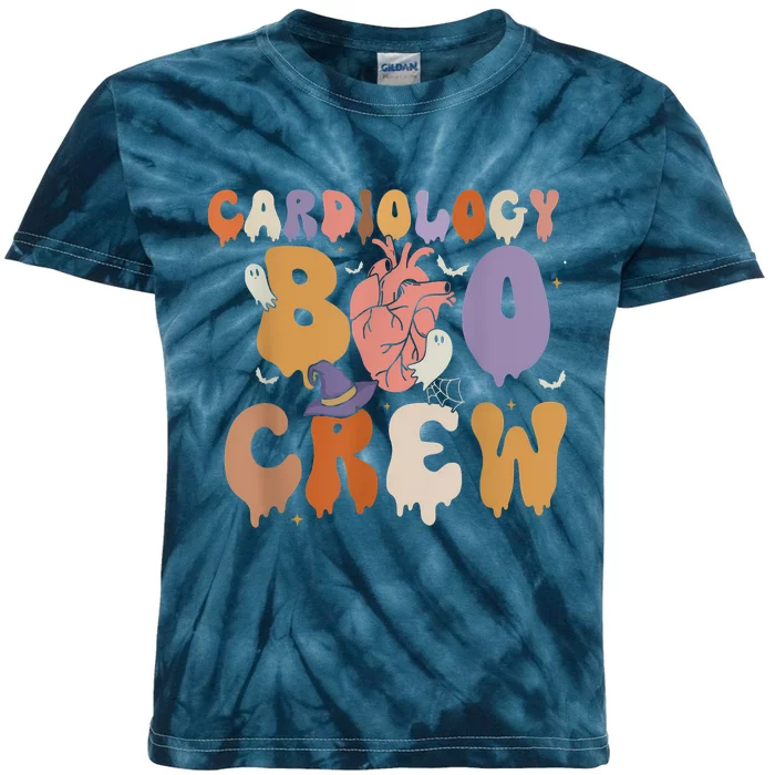 Cardiac Icu Nurse Cardiology Boo Crew Halloween Kids Tie-Dye T-Shirt