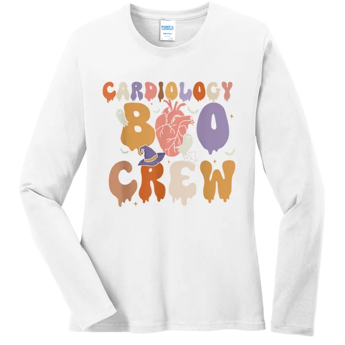 Cardiac Icu Nurse Cardiology Boo Crew Halloween Ladies Long Sleeve Shirt