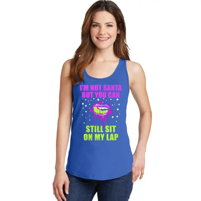 Christmas Im Not Santa But You Can Sit On My Lap Gift Ladies Essential Tank