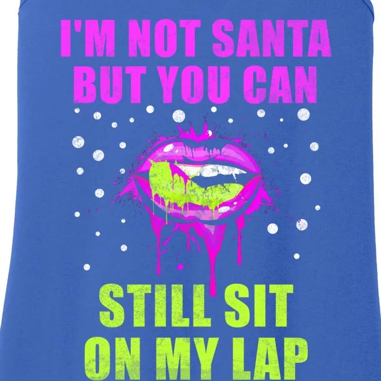 Christmas Im Not Santa But You Can Sit On My Lap Gift Ladies Essential Tank