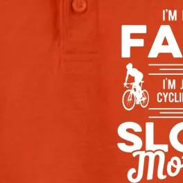 Cycling Im Not Fast Im Just Cycling In Slow Motion Meaningful Gift Dry Zone Grid Performance Polo