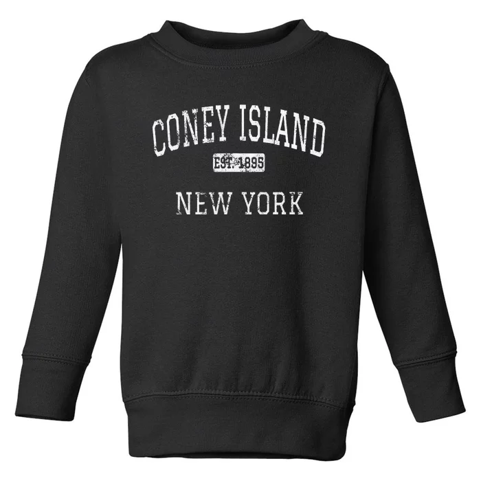 Coney Island New York Brooklyn Ny Vintage Toddler Sweatshirt