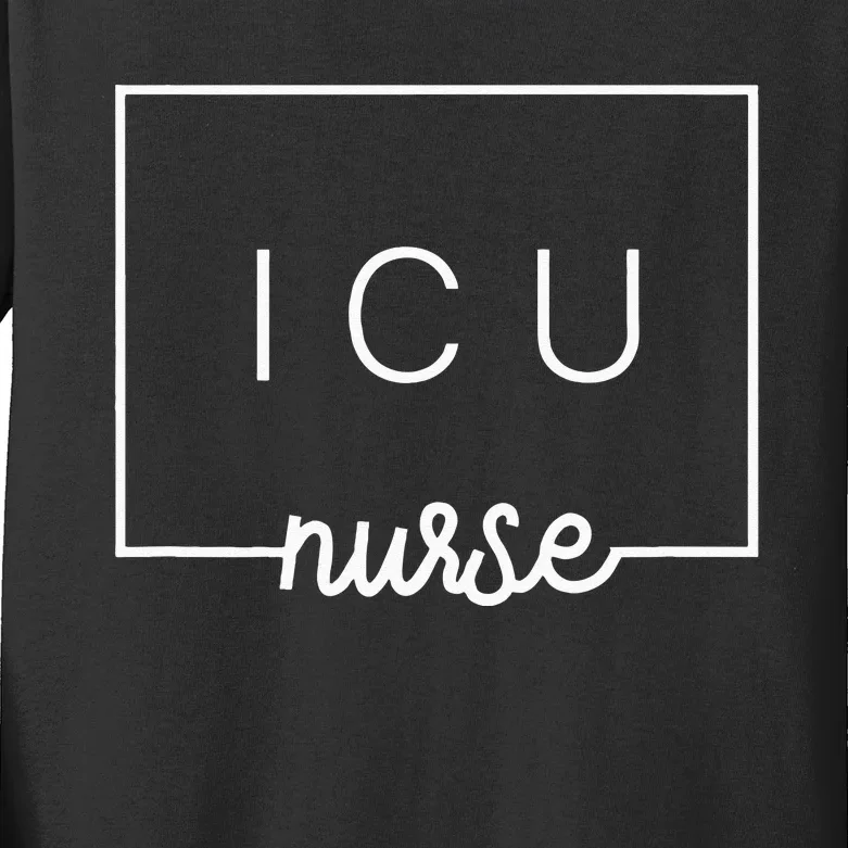 Cute ICU Nurse Squad Intensive Care Unit Kids Long Sleeve Shirt