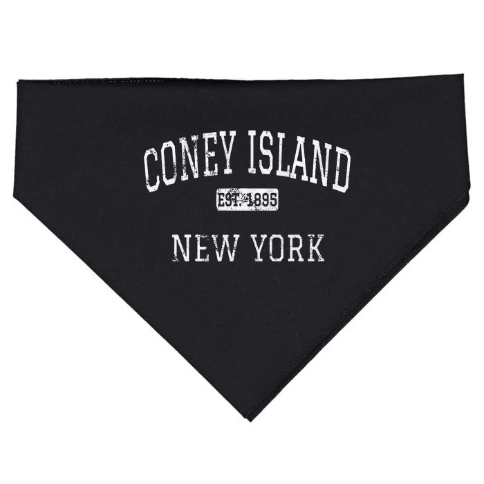 Coney Island New York Brooklyn Ny Vintage USA-Made Doggie Bandana