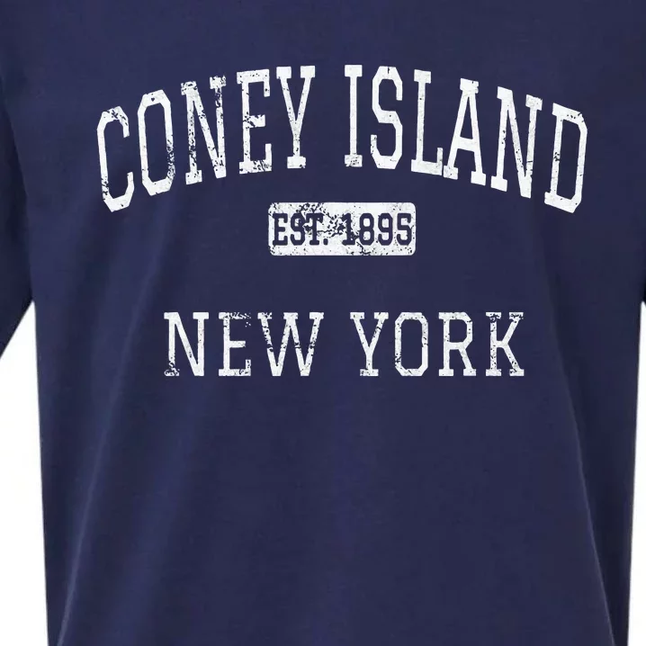 Coney Island New York Brooklyn Ny Vintage Sueded Cloud Jersey T-Shirt