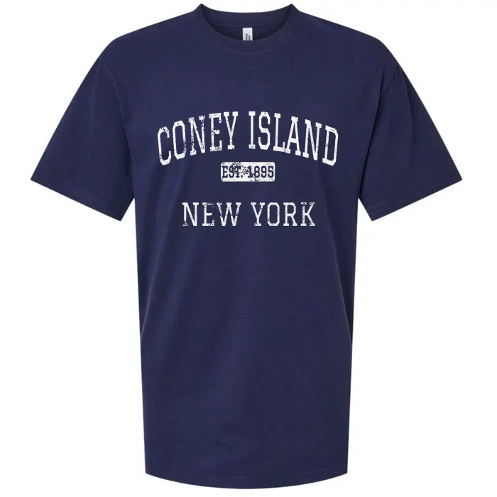 Coney Island New York Brooklyn Ny Vintage Sueded Cloud Jersey T-Shirt