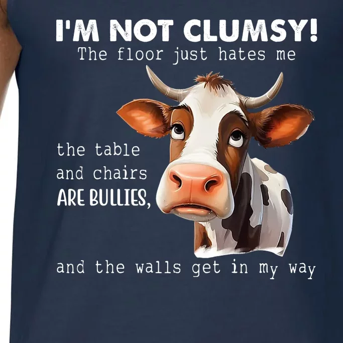 Cow Im Not Clumsy The Floor Just Hates Me Funny Comfort Colors® Tank Top