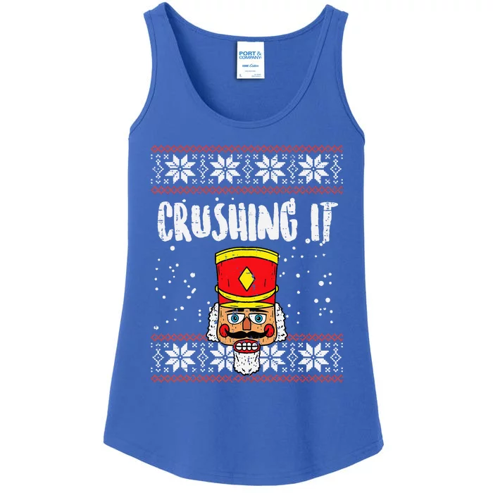 Crushing It Nutcracker Ugly Christmas Xmas Ladies Essential Tank