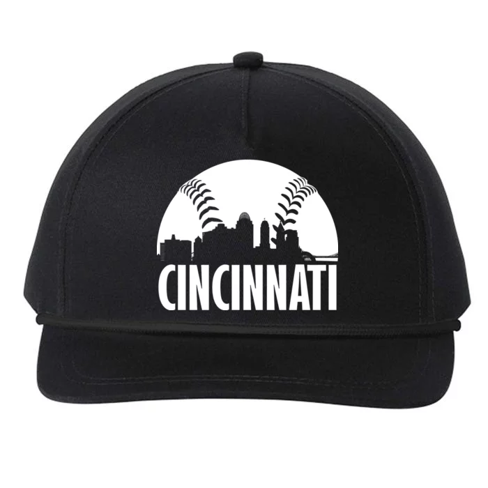 Cincinnati Baseball Skyline Snapback Five-Panel Rope Hat