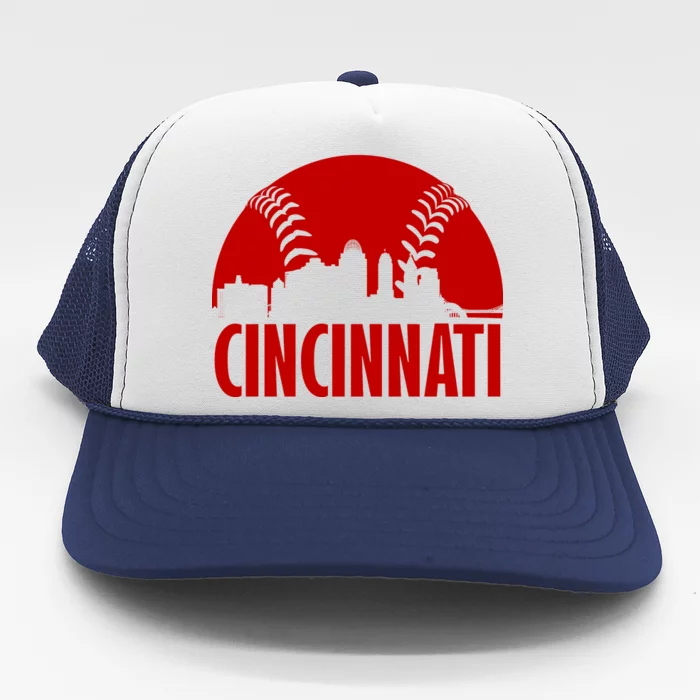 Cincinnati Baseball Skyline Trucker Hat