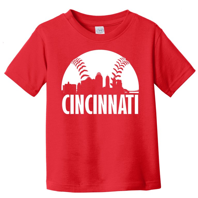 Cincinnati Baseball Skyline Toddler T-Shirt