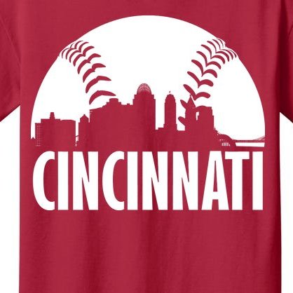 Cincinnati Baseball Skyline Kids T-Shirt