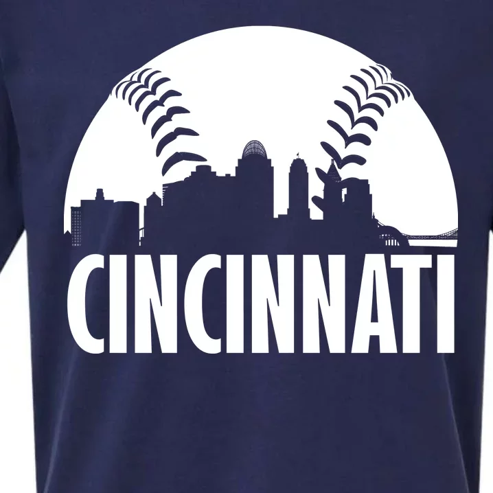 Cincinnati Baseball Skyline Sueded Cloud Jersey T-Shirt