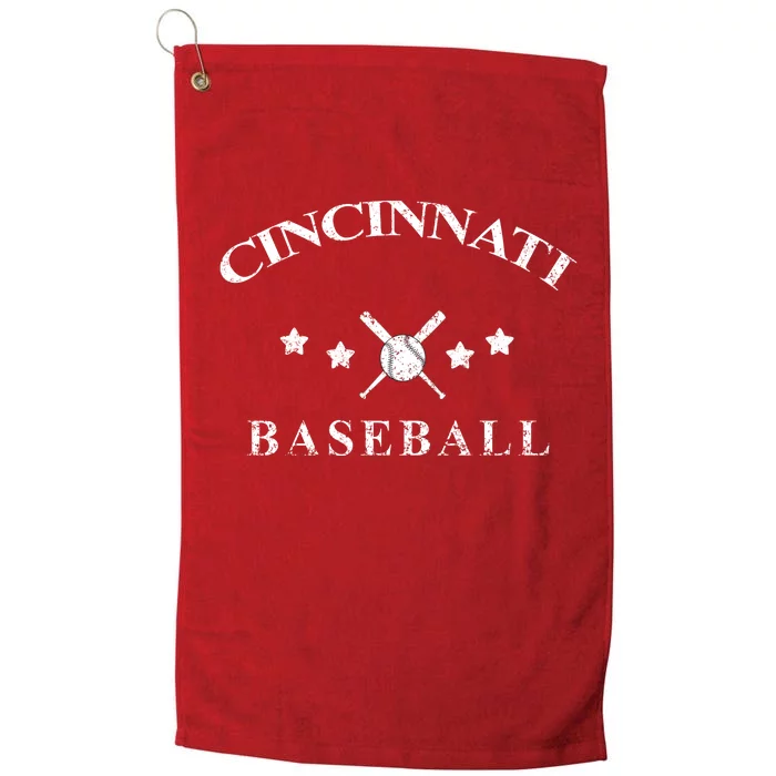 Cincinnati Vintage Baseball Throwback Retro Platinum Collection Golf Towel