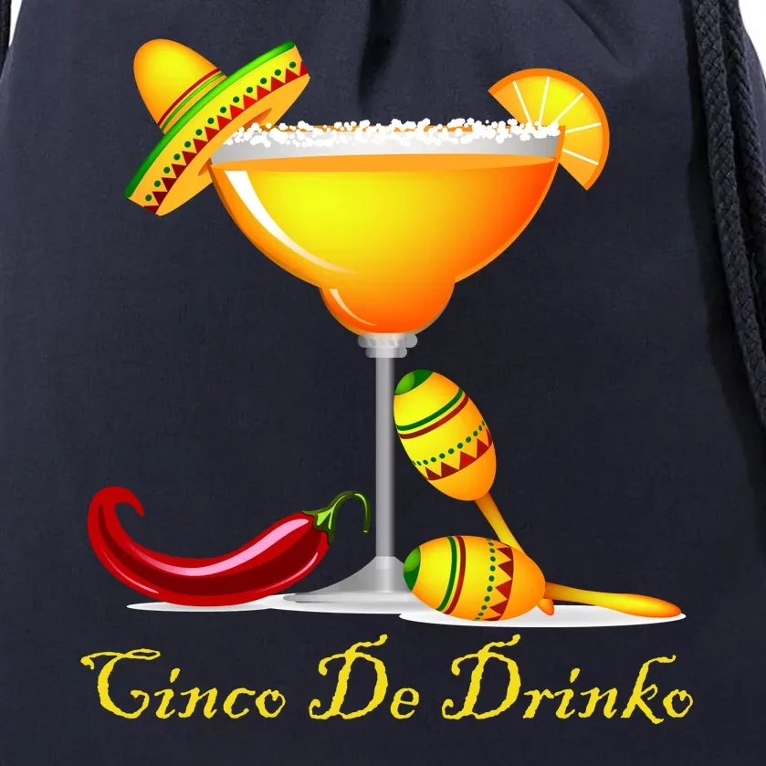 Cinco De Drinko Margarita Mayo Funny Day of the Dead Drawstring Bag