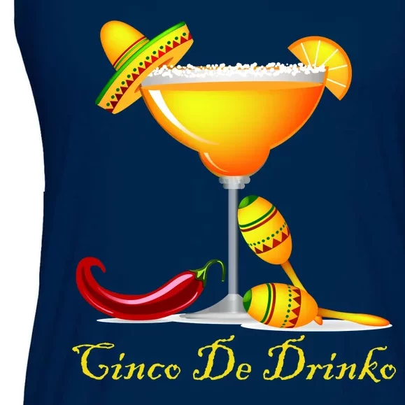 Cinco De Drinko Margarita Mayo Funny Day of the Dead Ladies Essential Flowy Tank