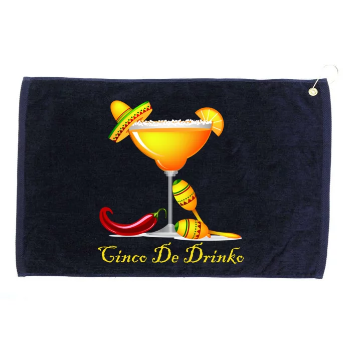 Cinco De Drinko Margarita Mayo Funny Day of the Dead Grommeted Golf Towel