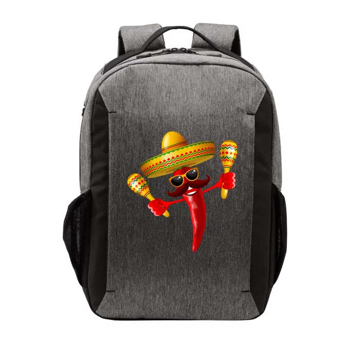 Cinco De Mayo Chili Pepper Dancing Moustache Mexican Vector Backpack