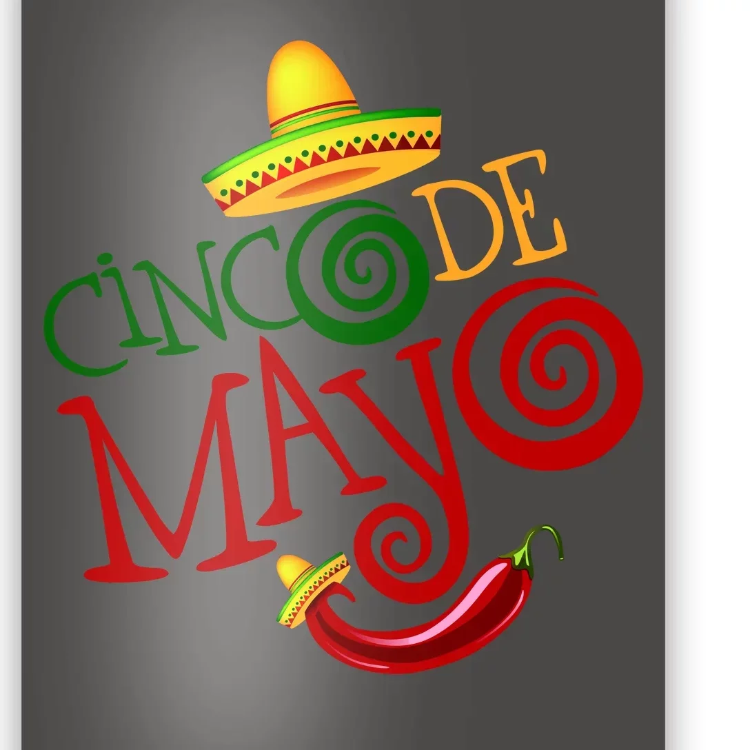 Cinco De Mayo Day of the Dead Sombrero Chili Pepper Poster