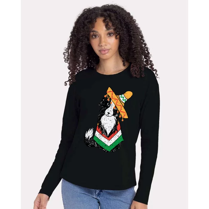 Cinco De Mayo Dog Womens Cotton Relaxed Long Sleeve T-Shirt