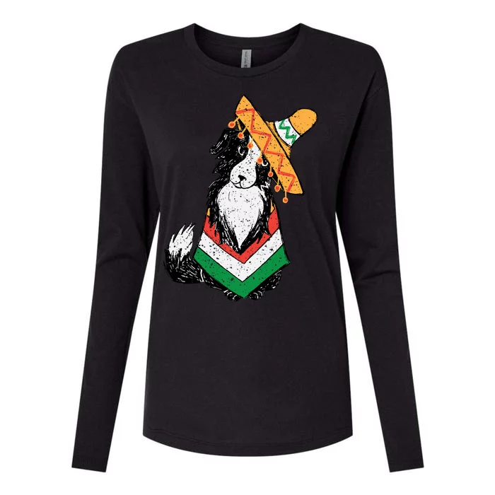 Cinco De Mayo Dog Womens Cotton Relaxed Long Sleeve T-Shirt