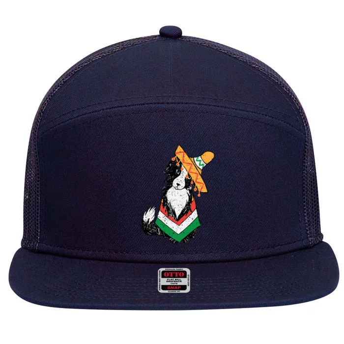 Cinco De Mayo Dog 7 Panel Mesh Trucker Snapback Hat