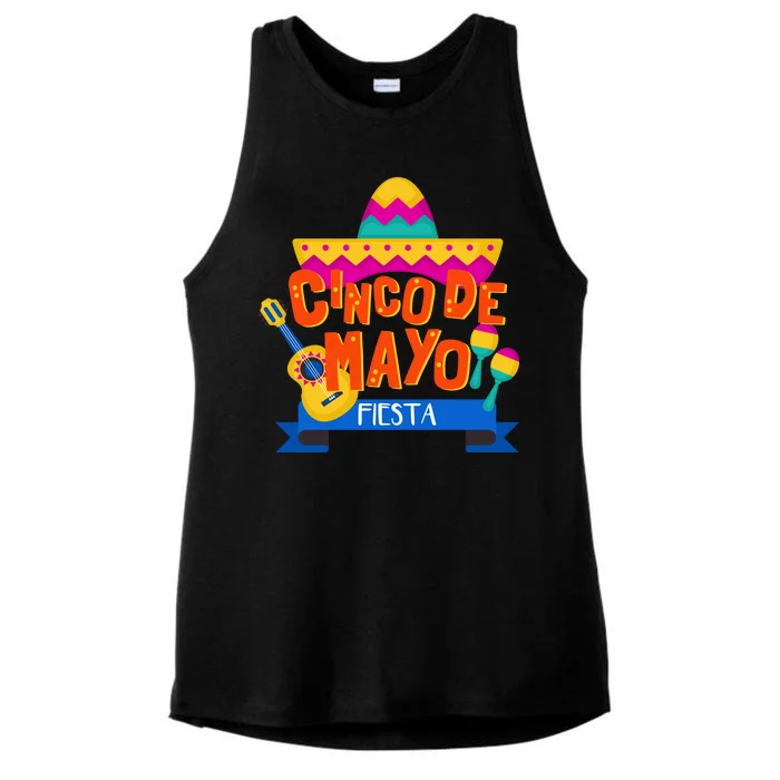 Cinco De Mayo Fiesta Ladies Tri-Blend Wicking Tank