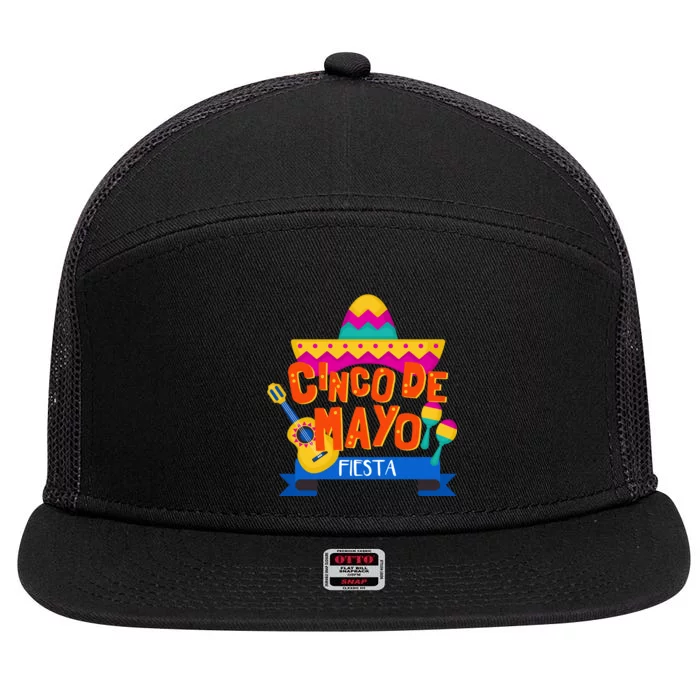 Cinco De Mayo Fiesta 7 Panel Mesh Trucker Snapback Hat