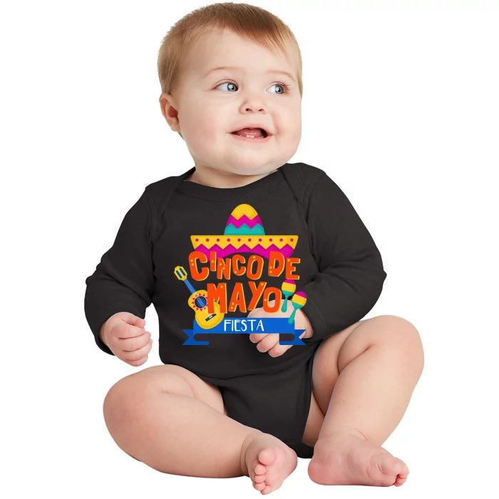 Cinco De Mayo Fiesta Baby Long Sleeve Bodysuit