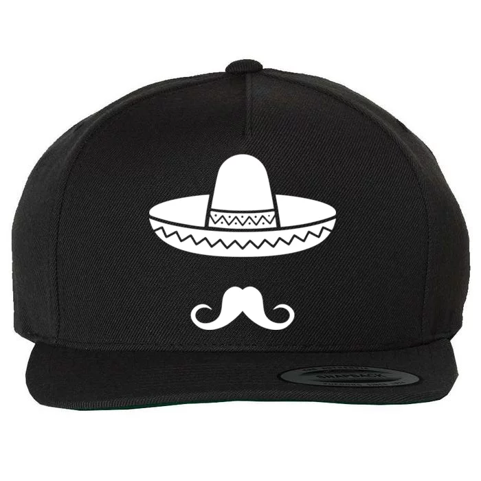 Cinco De Mayo Mexican Sombrero Moustache Wool Snapback Cap