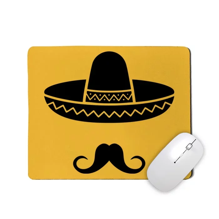 Cinco De Mayo Mexican Sombrero Moustache Mousepad