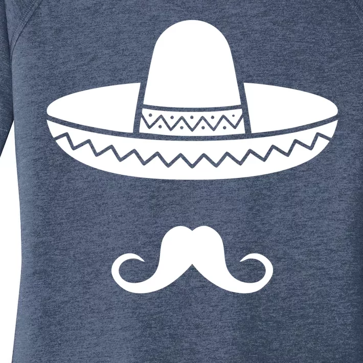 Cinco De Mayo Mexican Sombrero Moustache Women's Perfect Tri Tunic Long Sleeve Shirt