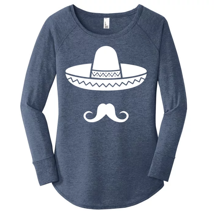 Cinco De Mayo Mexican Sombrero Moustache Women's Perfect Tri Tunic Long Sleeve Shirt