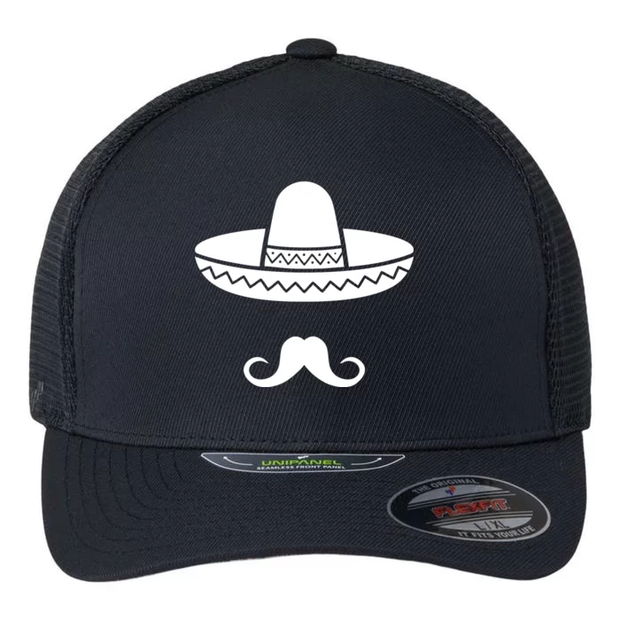 Cinco De Mayo Mexican Sombrero Moustache1 Flexfit Unipanel Trucker Cap