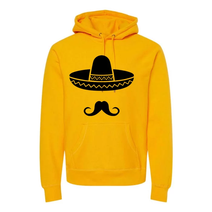 Cinco De Mayo Mexican Sombrero Moustache1 Premium Hoodie