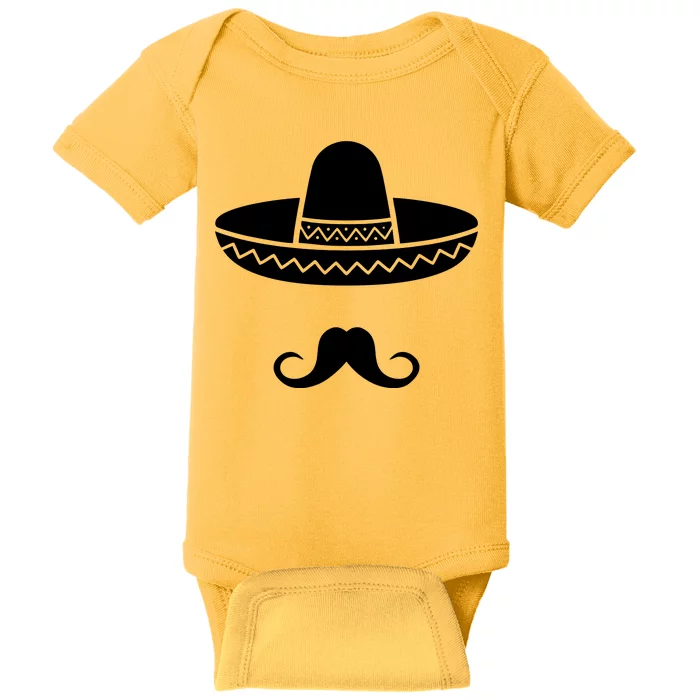 Cinco De Mayo Mexican Sombrero Moustache1 Baby Bodysuit