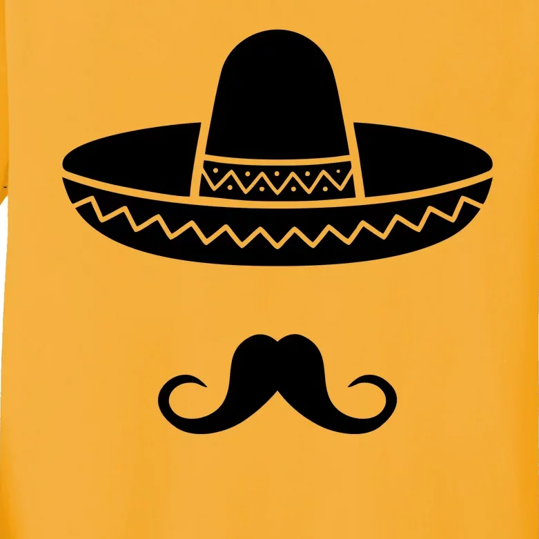 Cinco De Mayo Mexican Sombrero Moustache1 Kids Long Sleeve Shirt