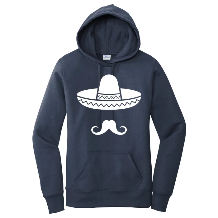 Cinco De Mayo Mexican Sombrero Moustache1 Women's Pullover Hoodie