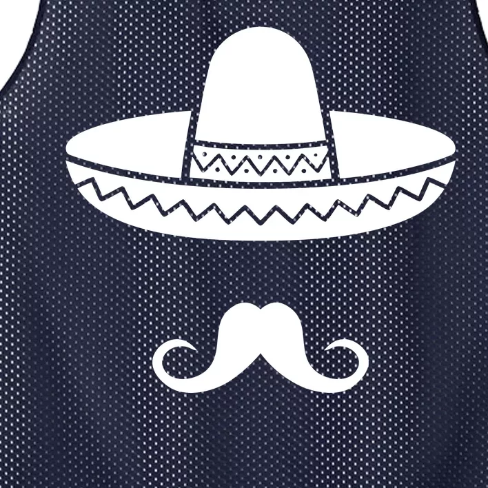 Cinco De Mayo Mexican Sombrero Moustache1 Mesh Reversible Basketball Jersey Tank