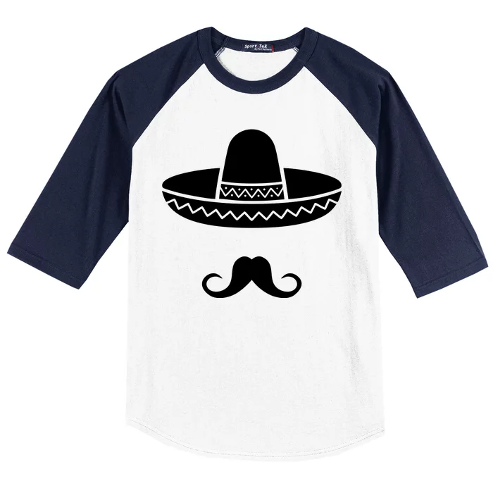 Cinco De Mayo Mexican Sombrero Moustache1 Baseball Sleeve Shirt