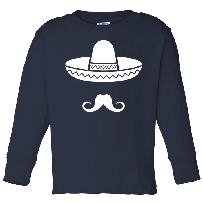 Cinco De Mayo Mexican Sombrero Moustache1 Toddler Long Sleeve Shirt