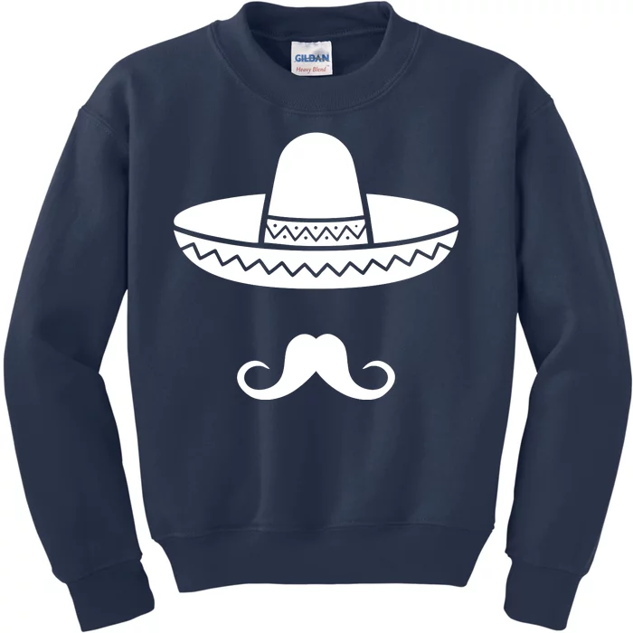 Cinco De Mayo Mexican Sombrero Moustache1 Kids Sweatshirt