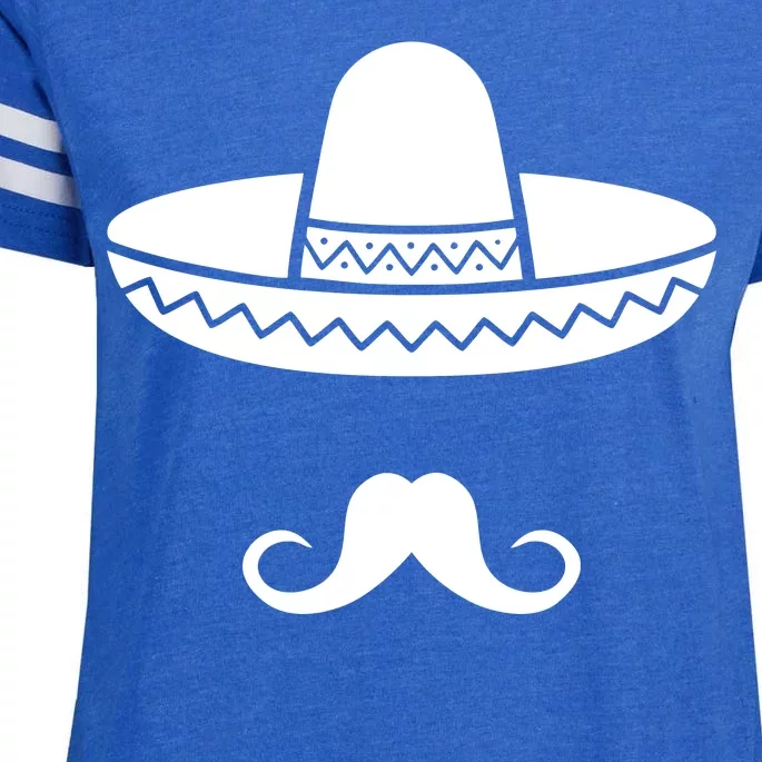 Cinco De Mayo Mexican Sombrero Moustache1 Enza Ladies Jersey Football T-Shirt