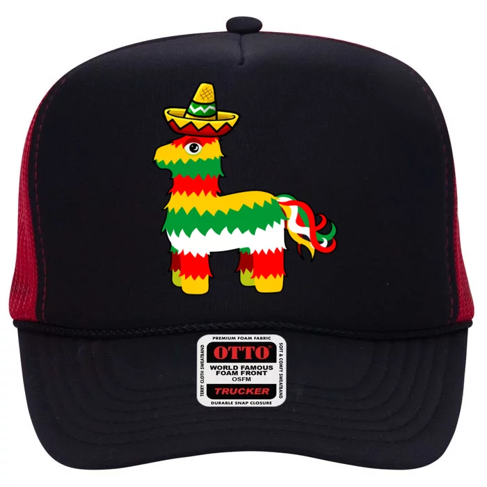 Cinco De Mayo Party Pinata Fiesta Sombrero High Crown Mesh Trucker Hat