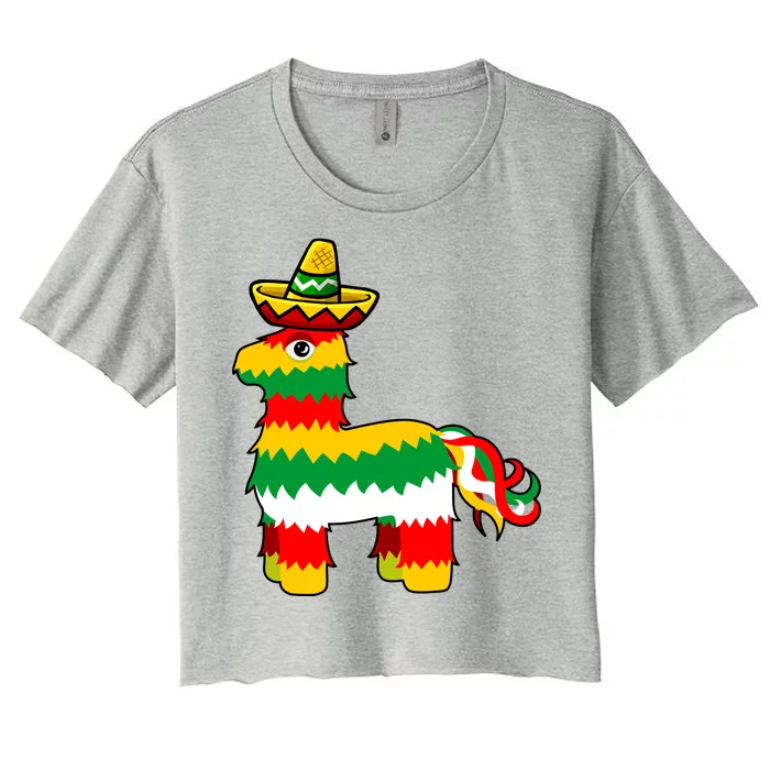 Cinco De Mayo Party Pinata Fiesta Sombrero Women's Crop Top Tee