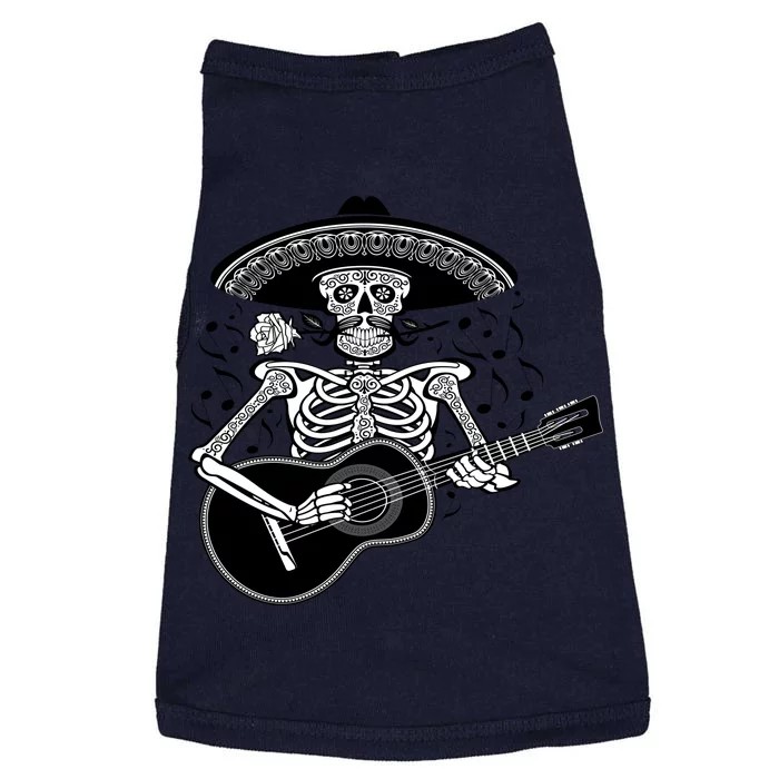 Cinco De Mayo Skeleton Playing the Guitar Doggie Tank