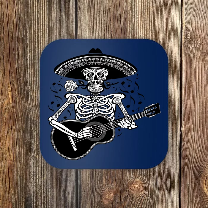 Cinco De Mayo Skeleton Playing the Guitar Coaster