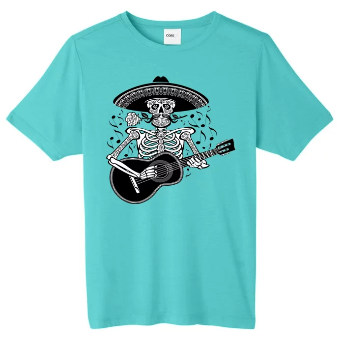 Cinco De Mayo Skeleton Playing the Guitar ChromaSoft Performance T-Shirt