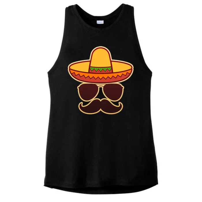 Cinco De Mayo Sombrero 'Stash Ladies Tri-Blend Wicking Tank